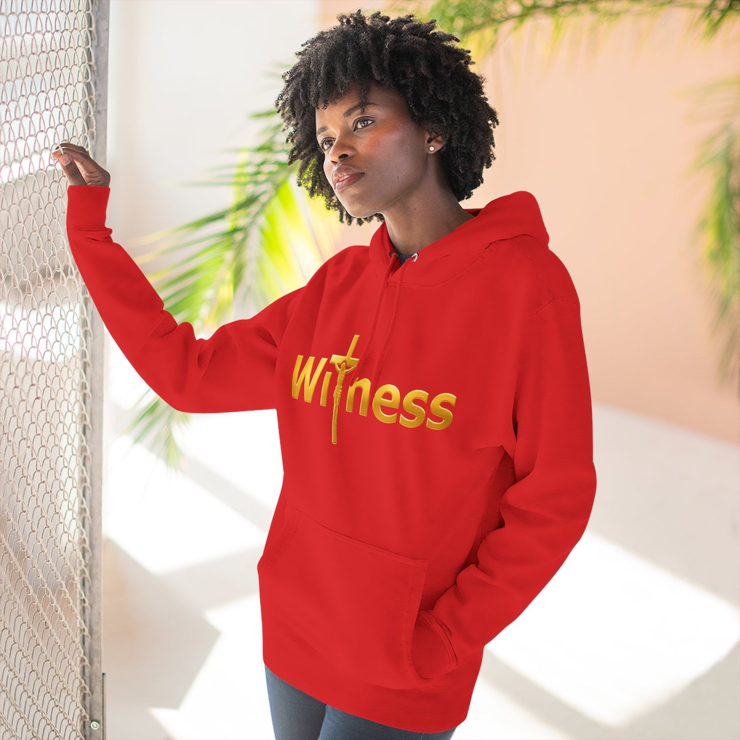 Witness Signature Christian Hoodie | Gold Cross Edition