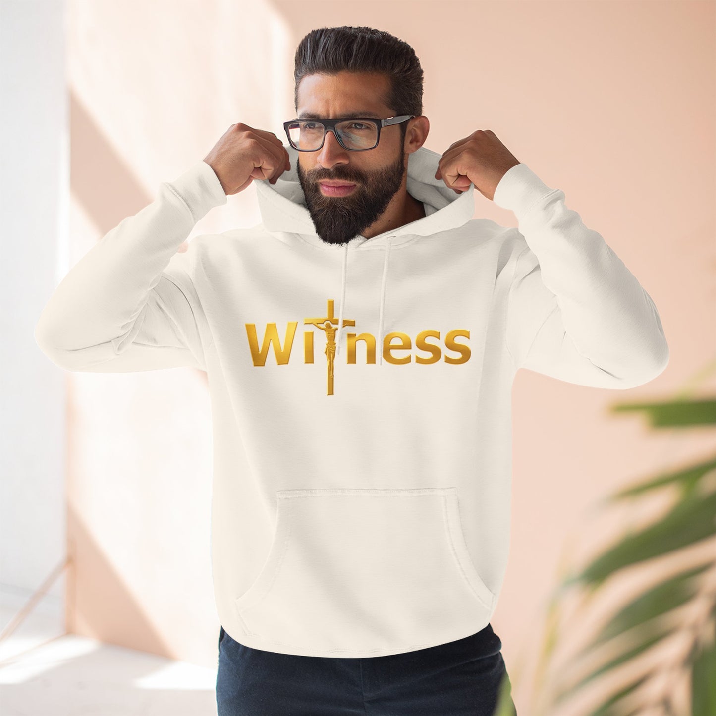 Witness Signature Christian Hoodie | Gold Cross Edition
