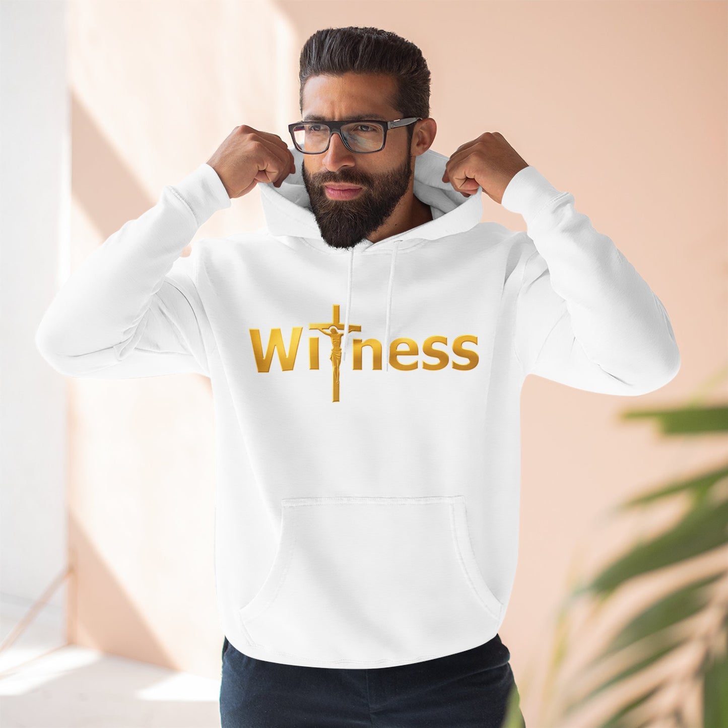 Witness Signature Christian Hoodie | Gold Cross Edition