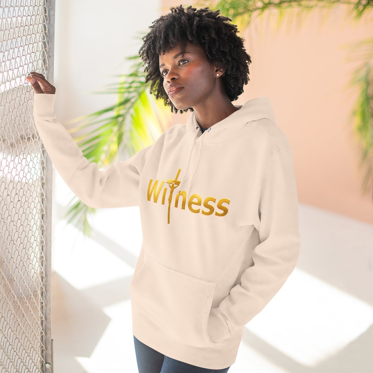 Witness Signature Christian Hoodie | Gold Cross Edition