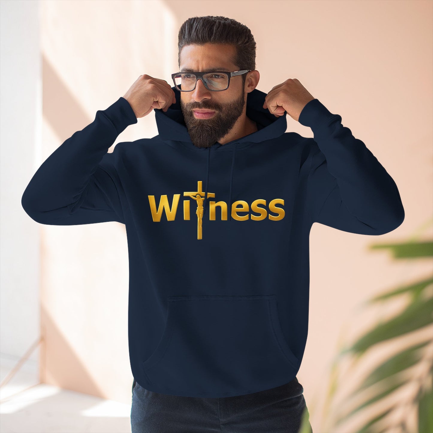Witness Signature Christian Hoodie | Gold Cross Edition