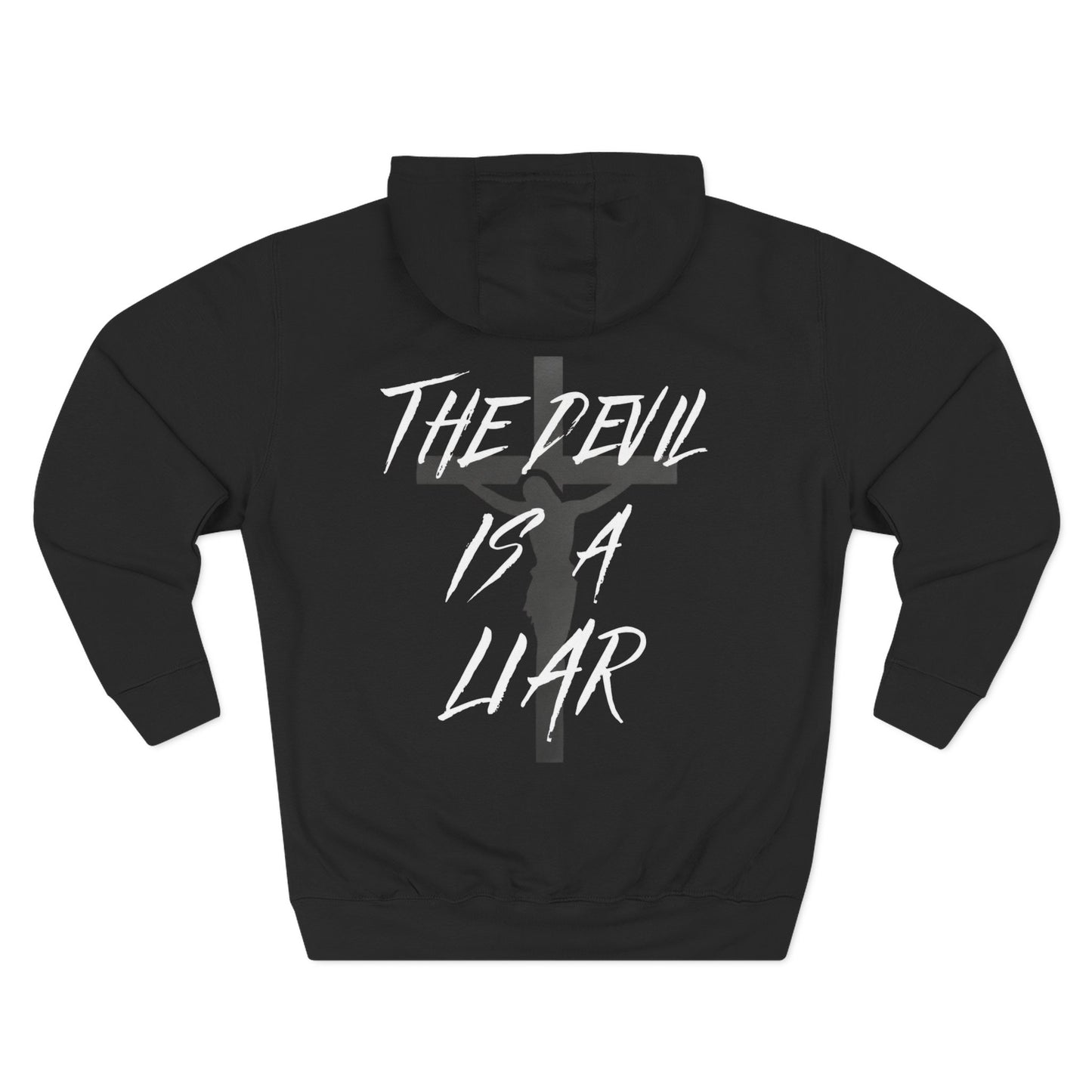 Witness Cross Hoodie — “The Devil Is a Liar” Christian Streetwear