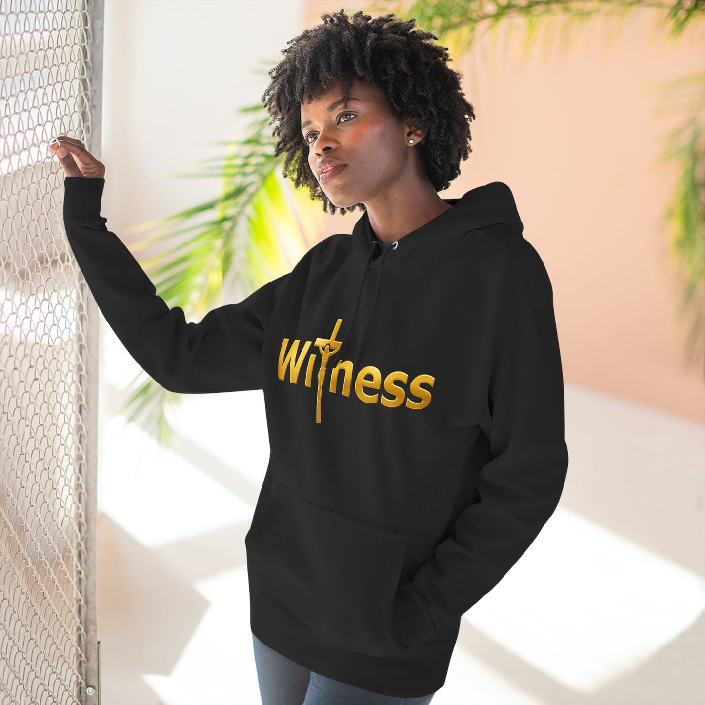 Witness Signature Christian Hoodie | Gold Cross Edition