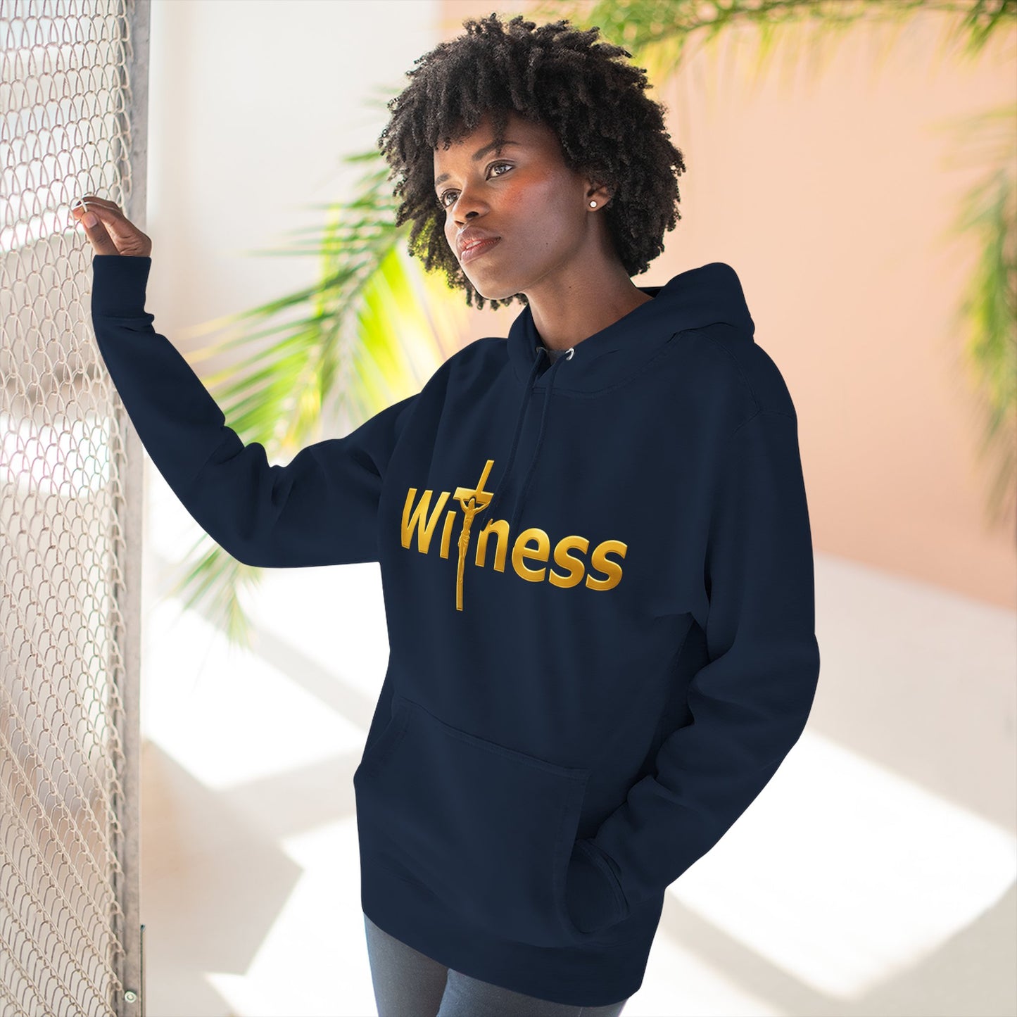 Witness Signature Christian Hoodie | Gold Cross Edition