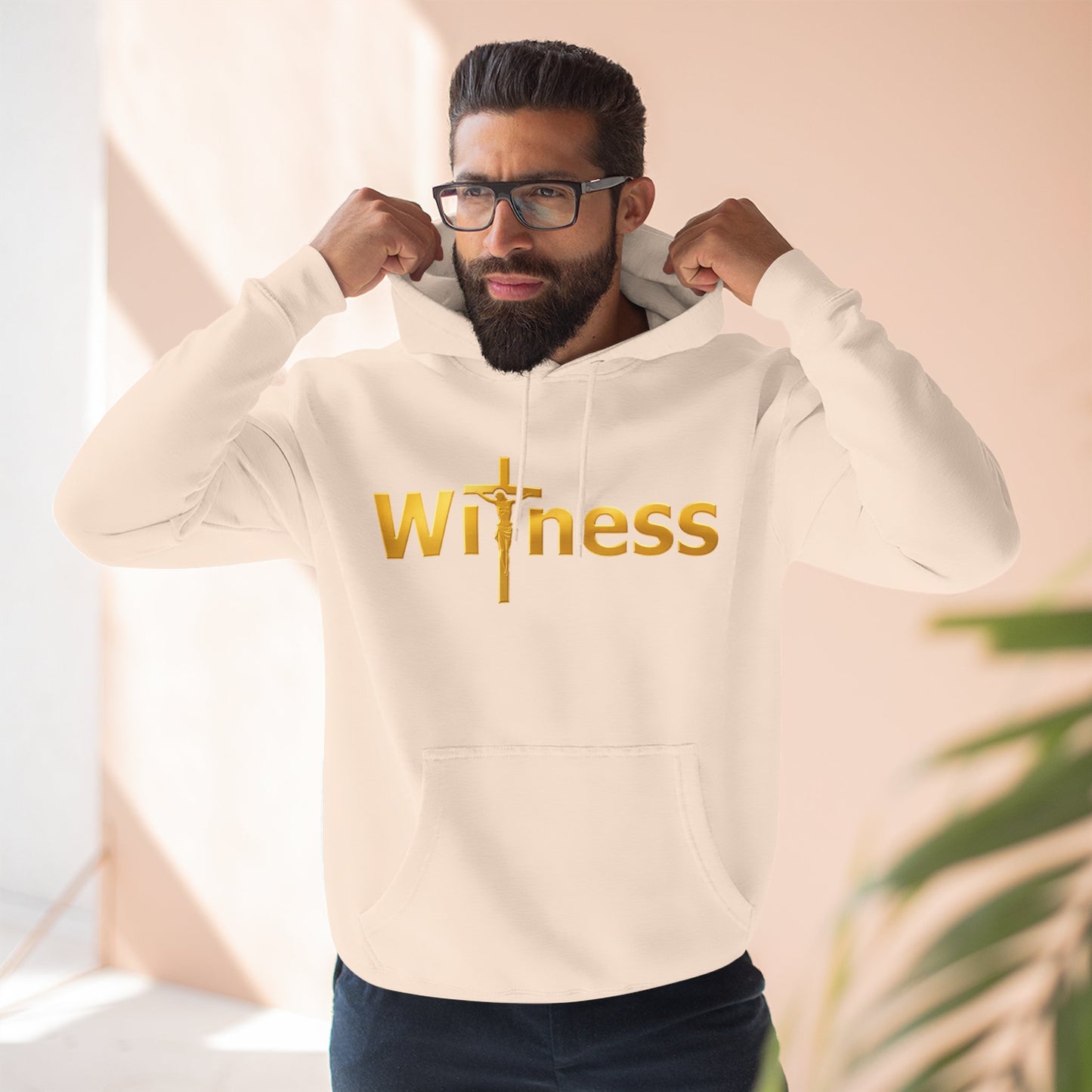Witness Signature Christian Hoodie | Gold Cross Edition