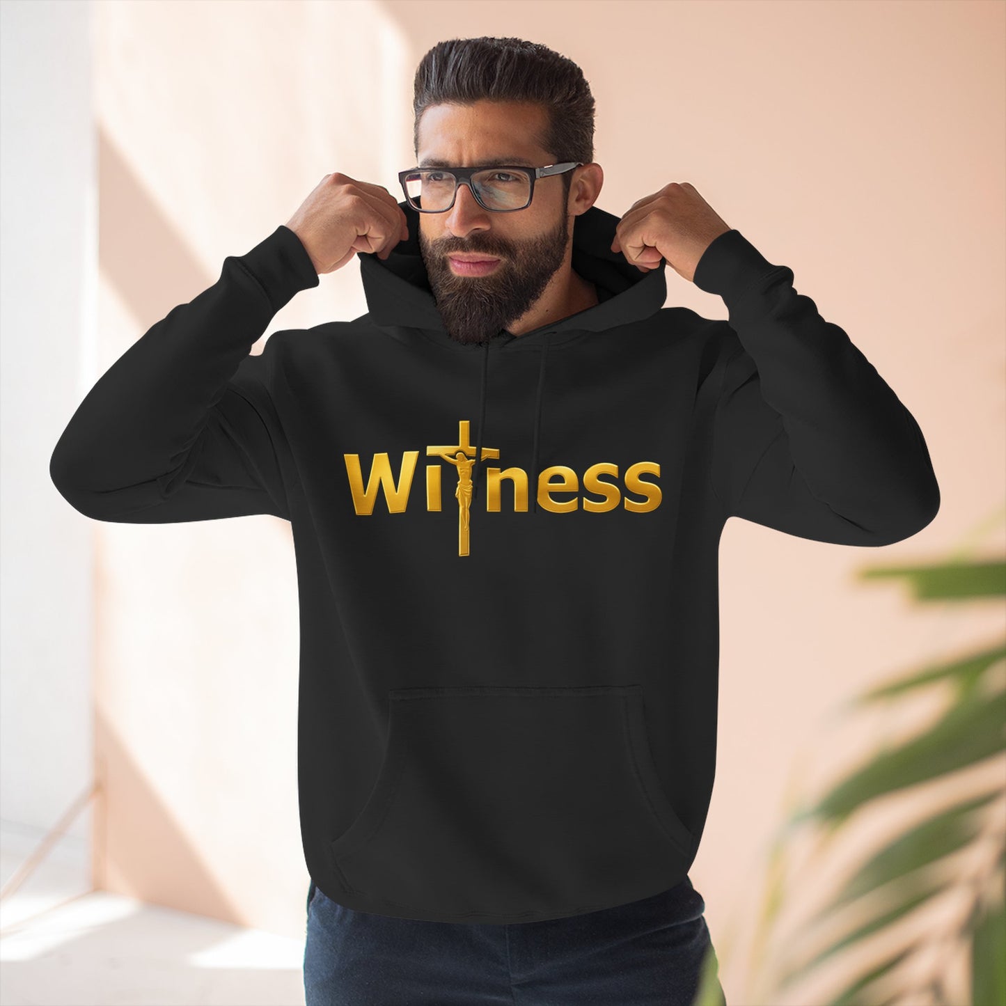 Witness Signature Christian Hoodie | Gold Cross Edition