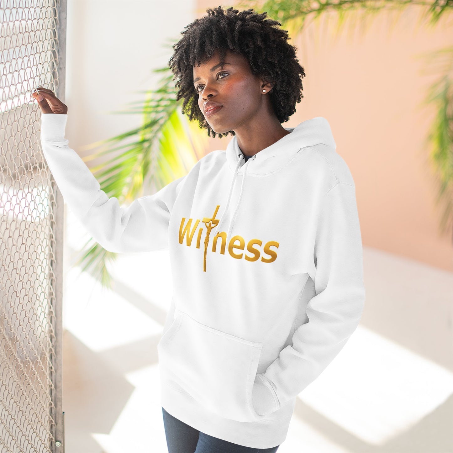 Witness Signature Christian Hoodie | Gold Cross Edition