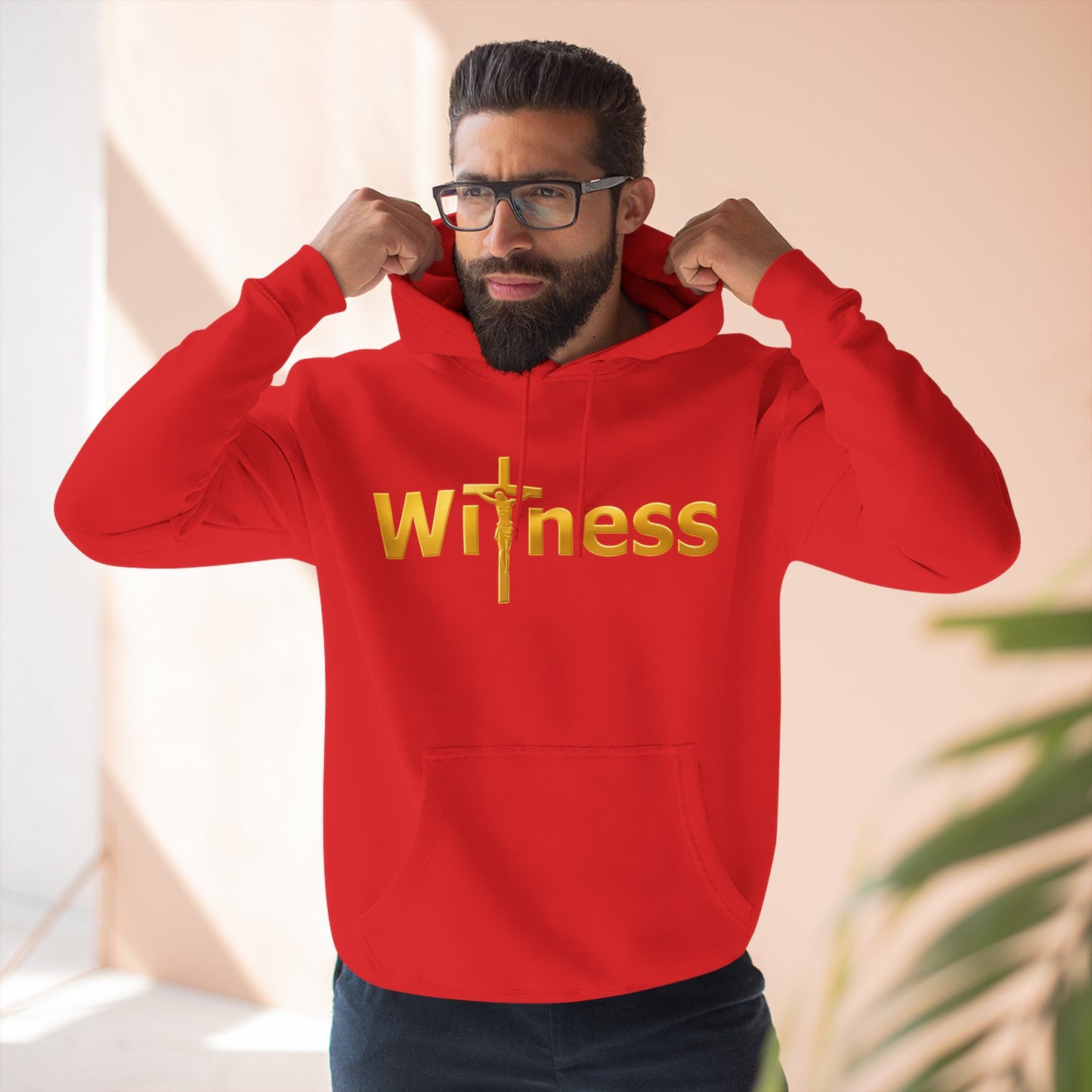 Witness Signature Christian Hoodie | Gold Cross Edition