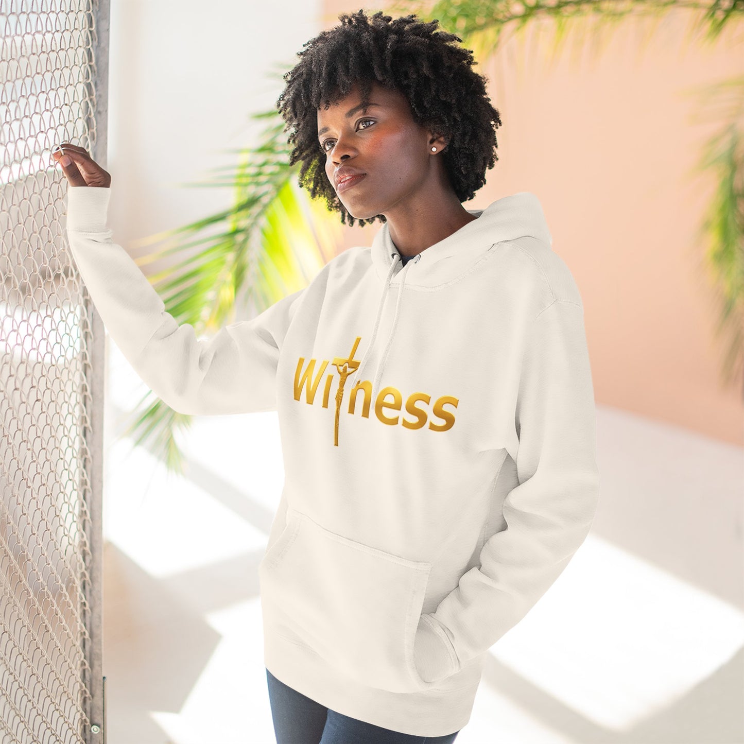 Witness Signature Christian Hoodie | Gold Cross Edition